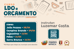 TCE-PB promove cursos sobre LDO e Orçamento com foco na Primeira Infância em cinco regiões do Estado
