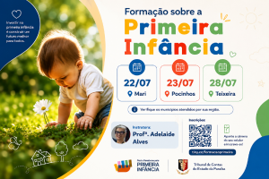 TCE-PB promove formação sobre a Primeira Infância em três regiões da Paraíba durante o mês de julho