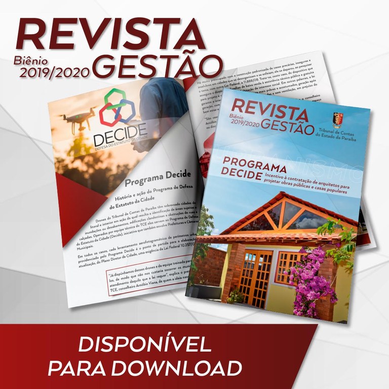 Revista de Gestão do TCE-PB é publicada com ações do biênio 2019/2020