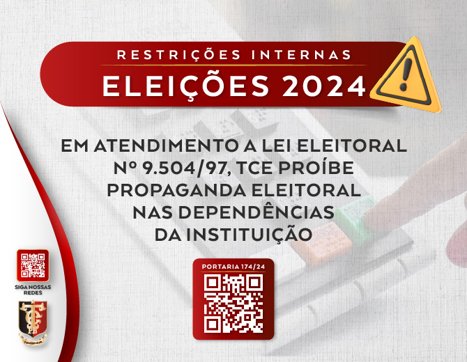 TCE-PB segue legislação e proíbe propaganda eleitoral em suas dependências