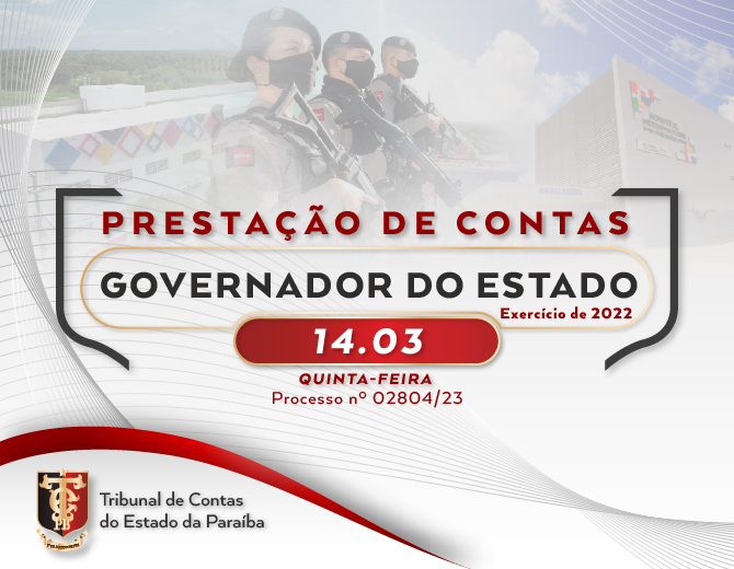 TCE-PB agenda sessão extraordinária para apreciar prestação de contas do Governador nesta 5ª feira (14)