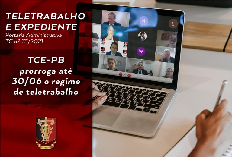 TCE-PB prorroga regime de teletrabalho até 30 de junho