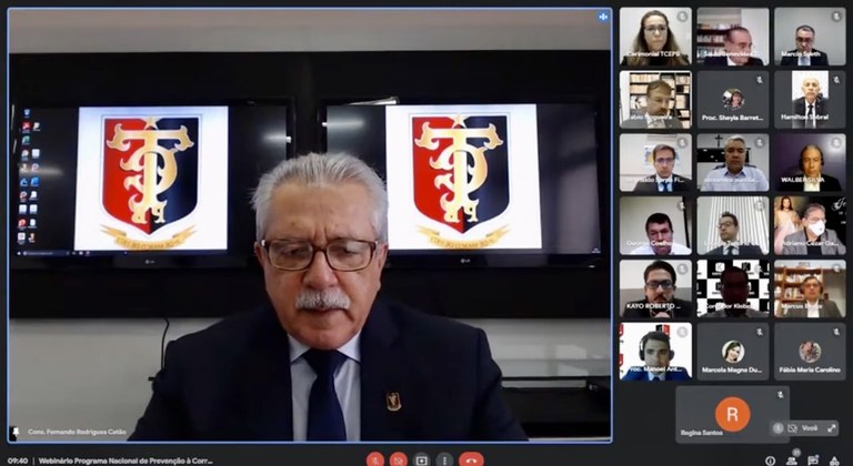 Presidente do TCE abre webinário de lançamento do Programa Nacional de Prevenção à Corrupção na Paraíba