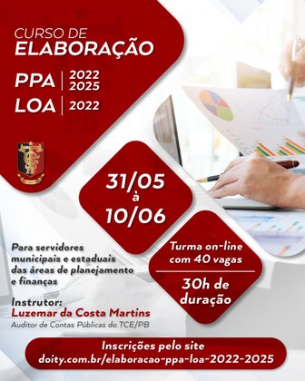 TCE-PB oferece curso sobre Plano Plurianual e Lei Orçamentária Anual