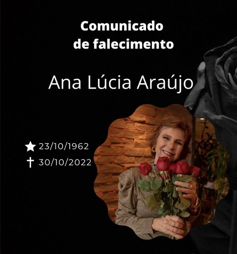 TCE-PB comunica o falecimento da servidora Ana Lúcia Araújo