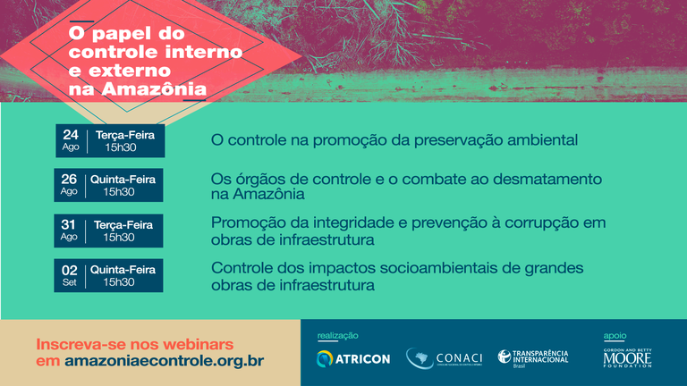 Inscrições Abertas: Webinars Debatem Controle Interno e Externo na Amazônia