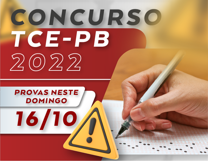 Concurso TCE-PB será realizado domingo (16) e locais de prova já estão disponíveis para consulta