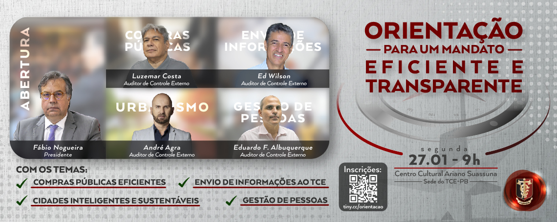 TCE-PB promove encontro com prefeitos para orientações sobre mandato eficiente e transparente