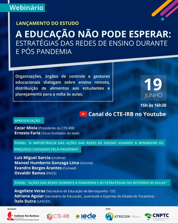 Covid 19: Tribunais de Contas mapeiam iniciativas das redes de ensino durante período da pandemia