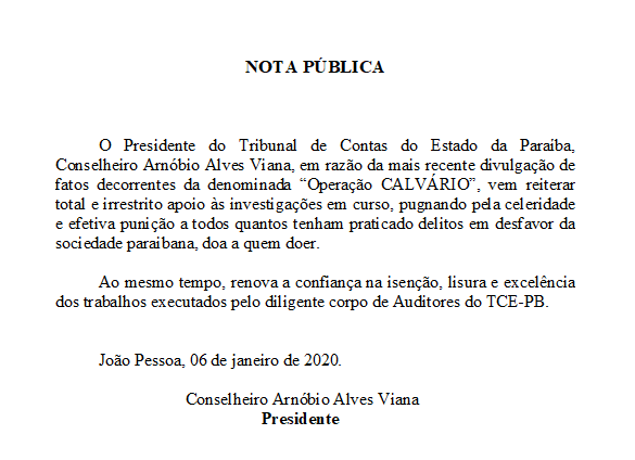 NOTA PÚBLICA