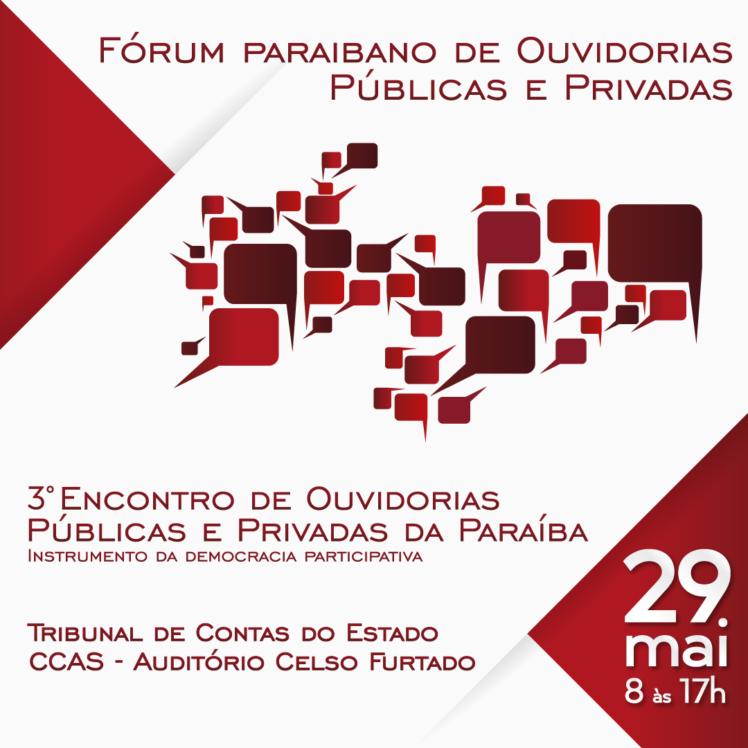 TCE – PB vai sediar o 3º Encontro de Ouvidorias Públicas e Privadas da Paraíba