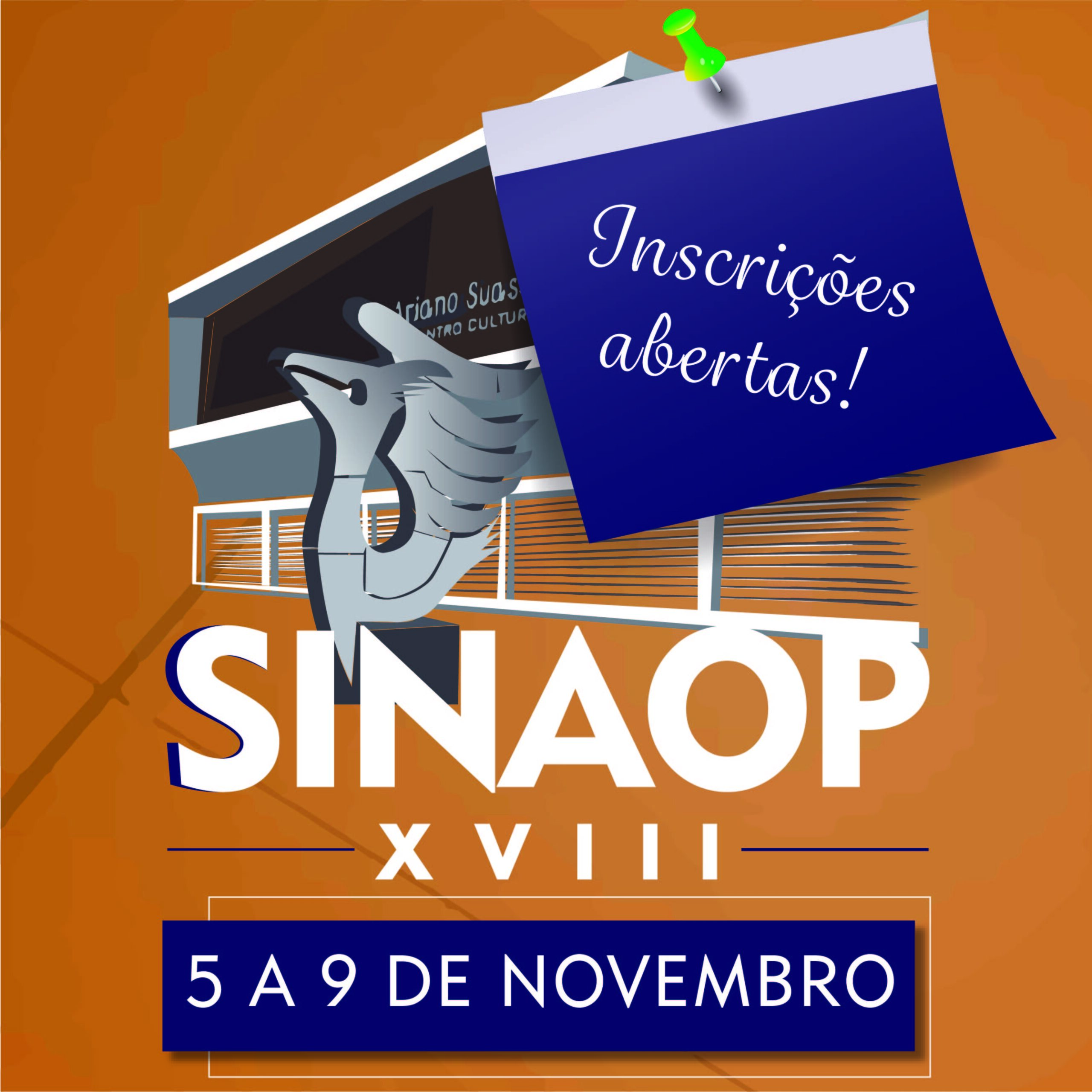 Inscrições para o XVIII Sinaop terão 20% de desconto até 3 de outubro