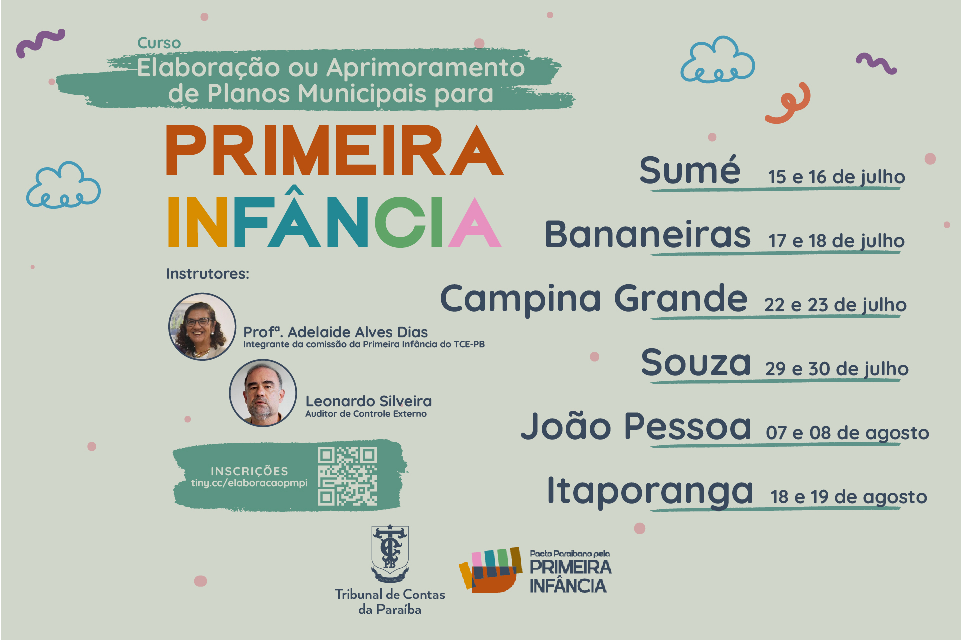 TCE-PB promove curso sobre elaboração de Planos Municipais para a Primeira Infância em seis regiões da Paraíba