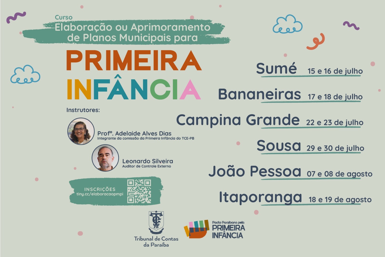 TCE-PB promove curso sobre elaboração de Planos Municipais para a Primeira Infância em seis regiões da Paraíba