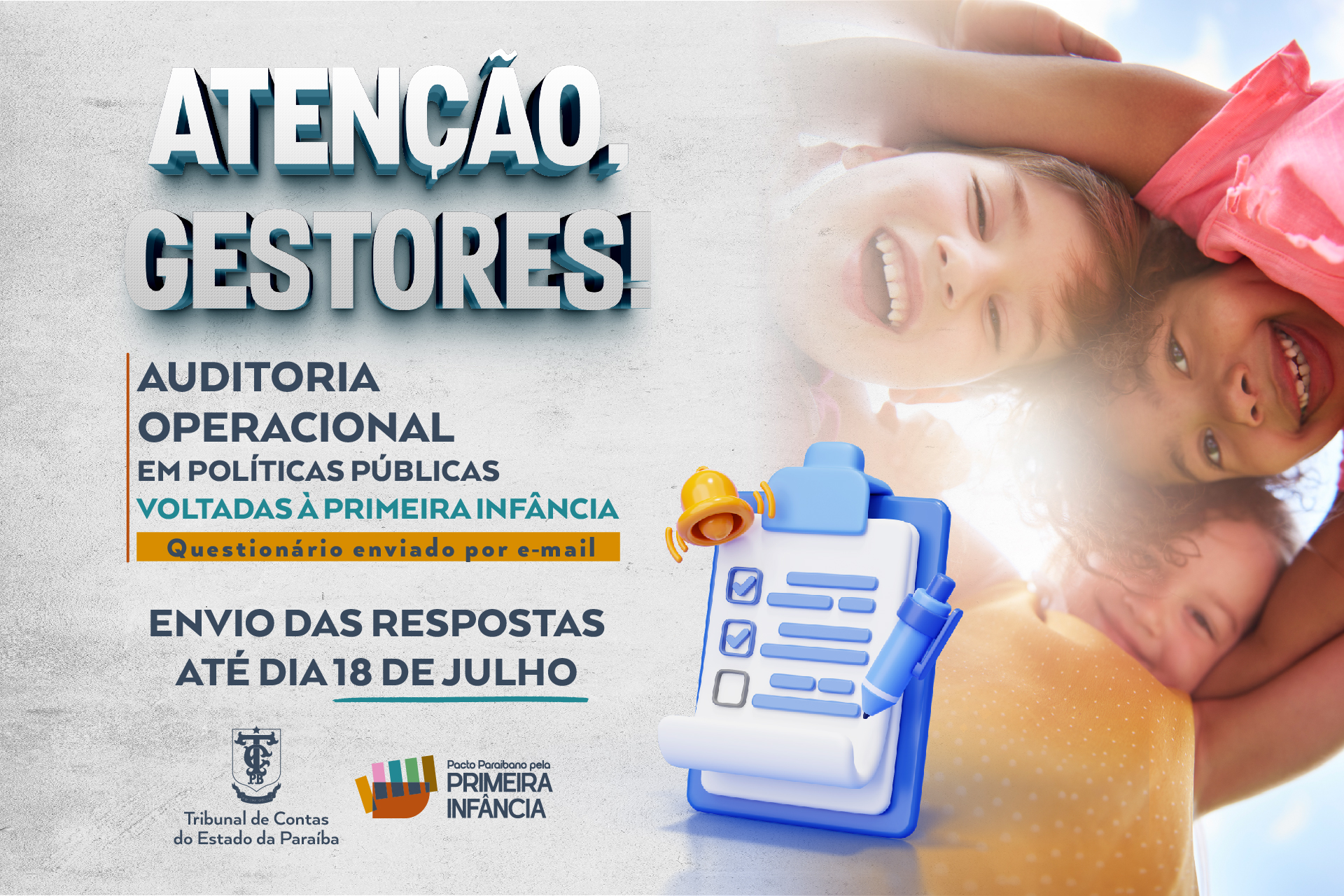 TCE inicia nova etapa de auditoria sobre políticas voltadas à Primeira Infância nos municípios paraibanos