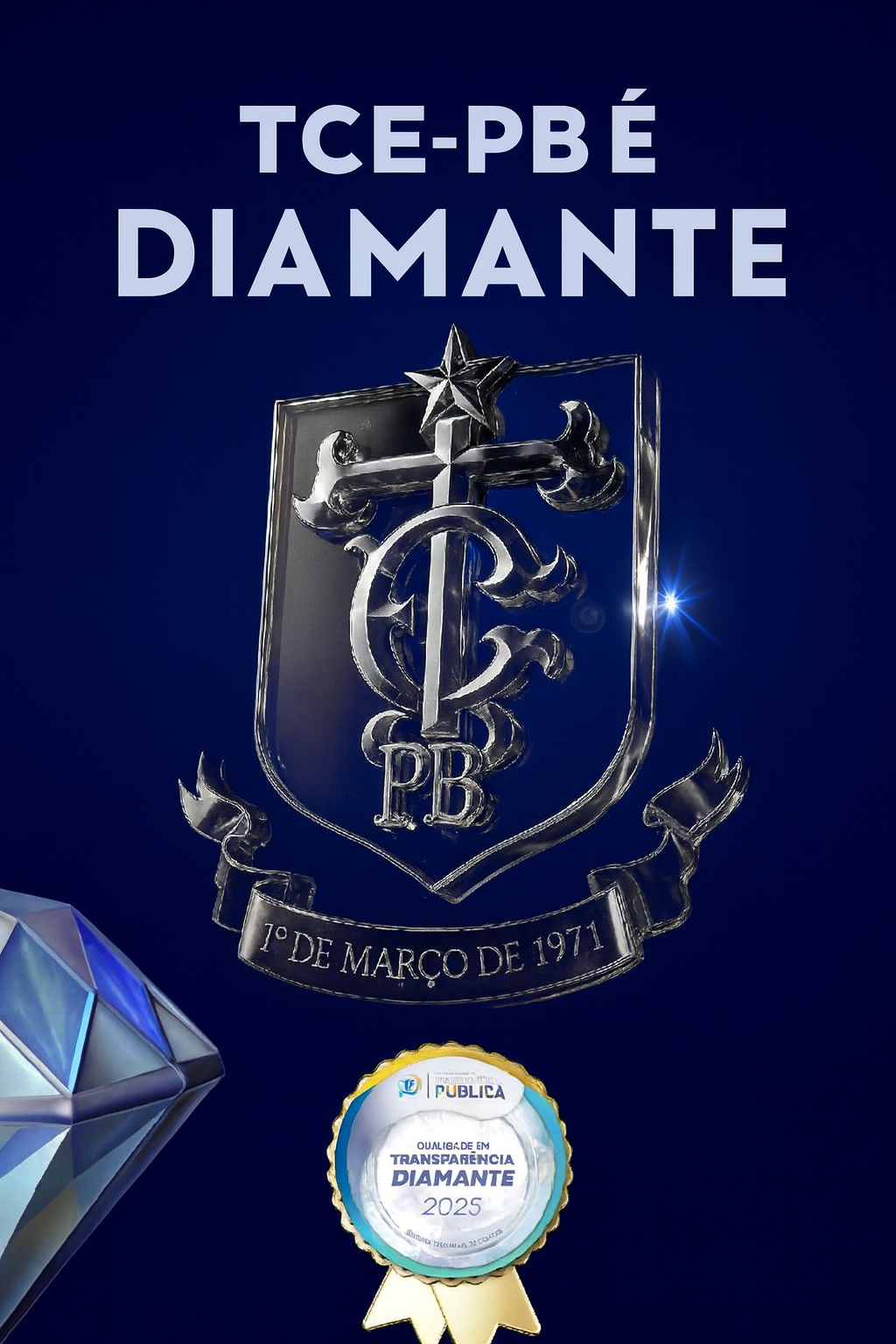 TCE-PB recebe Selo Diamante em transparência pública  pelo PNTP 2025