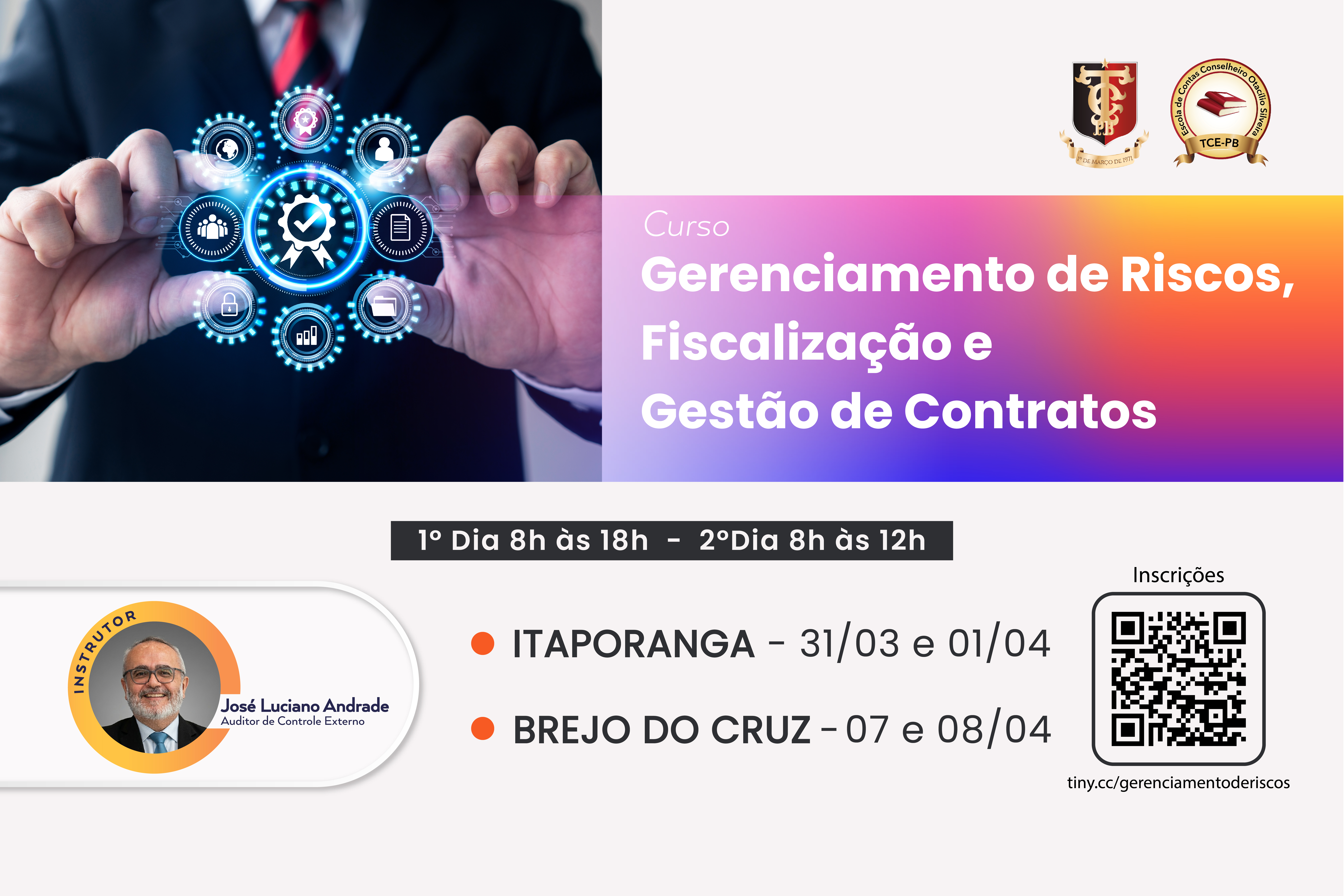 TCE-PB promove curso sobre gerenciamento de riscos e gestão de contratos em cidades do interior