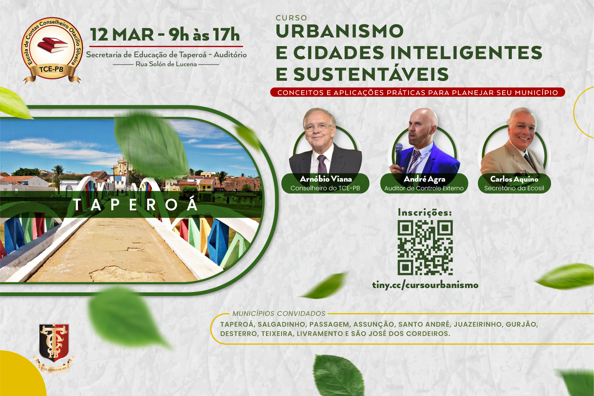 TCE-PB promove curso sobre Urbanismo e Cidades Inteligentes em Taperoá