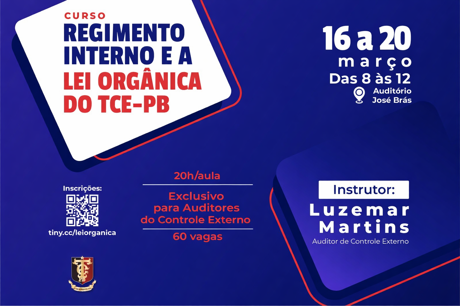 TCE-PB promove curso sobre Regimento Interno e Lei Orgânica da Corte para auditores