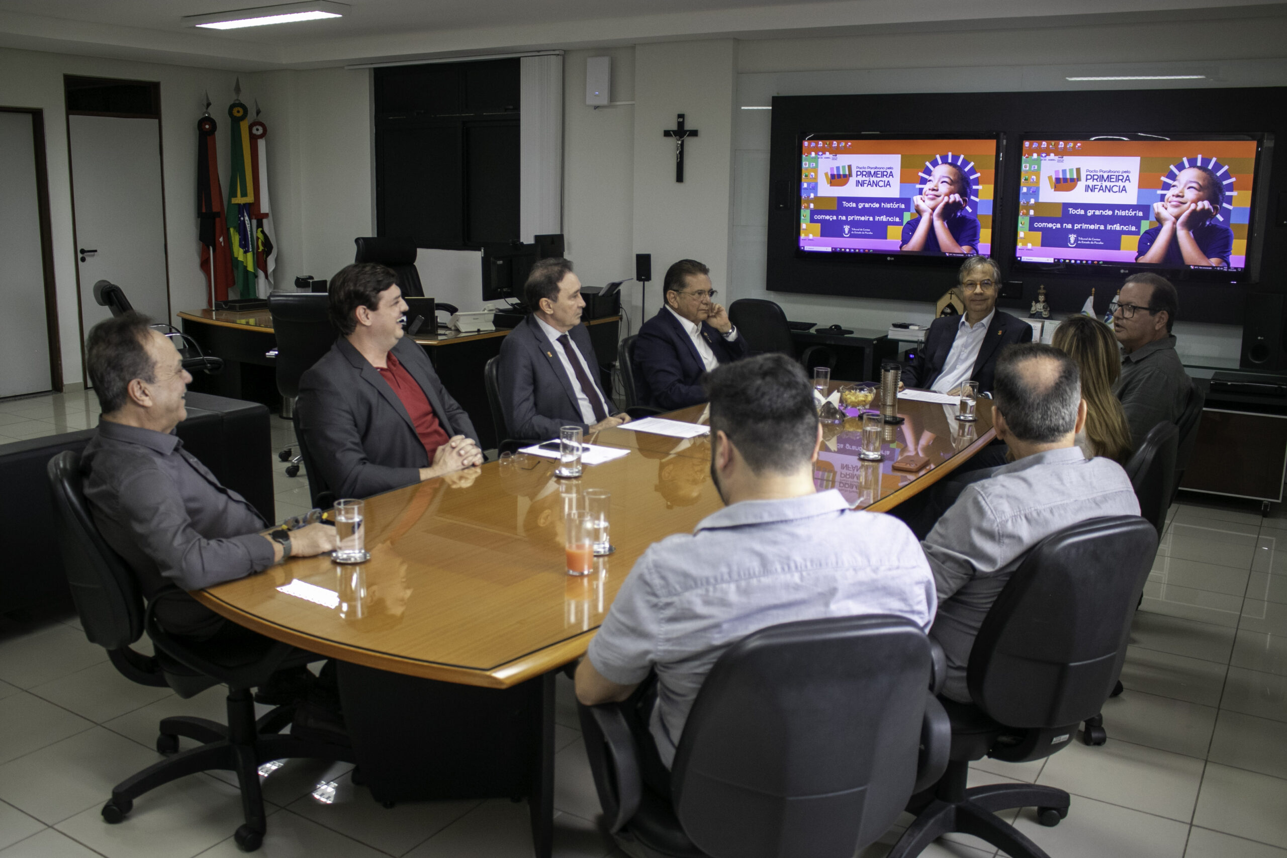 Presidente do TCE-PB recebe presidente da ALPB e conselheiros nomeados para tratar dos procedimentos de posse