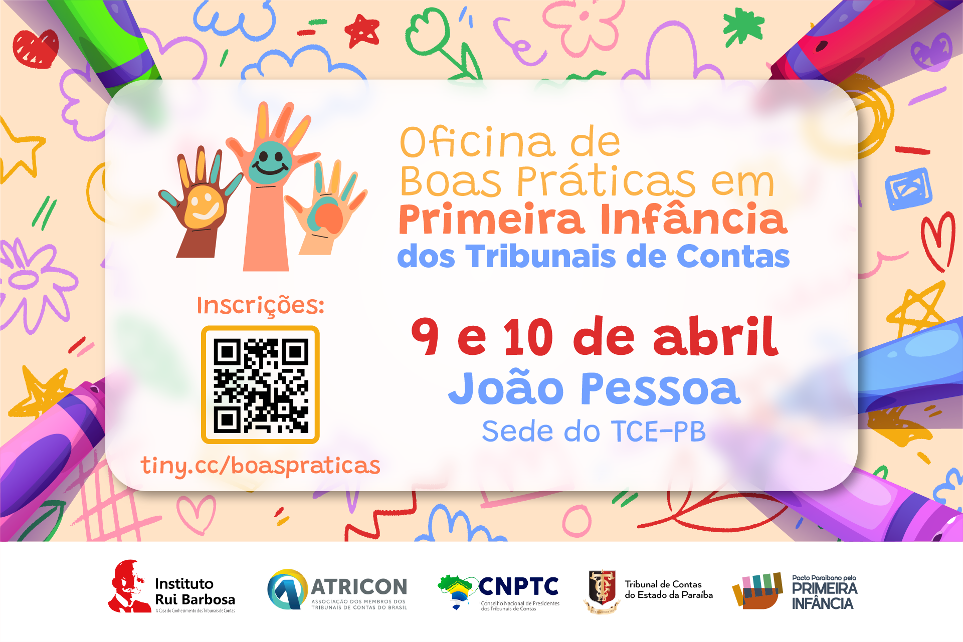 TCE-PB sediará I Oficina de Boas Práticas em Primeira Infância nos dias 9 e 10 de abril