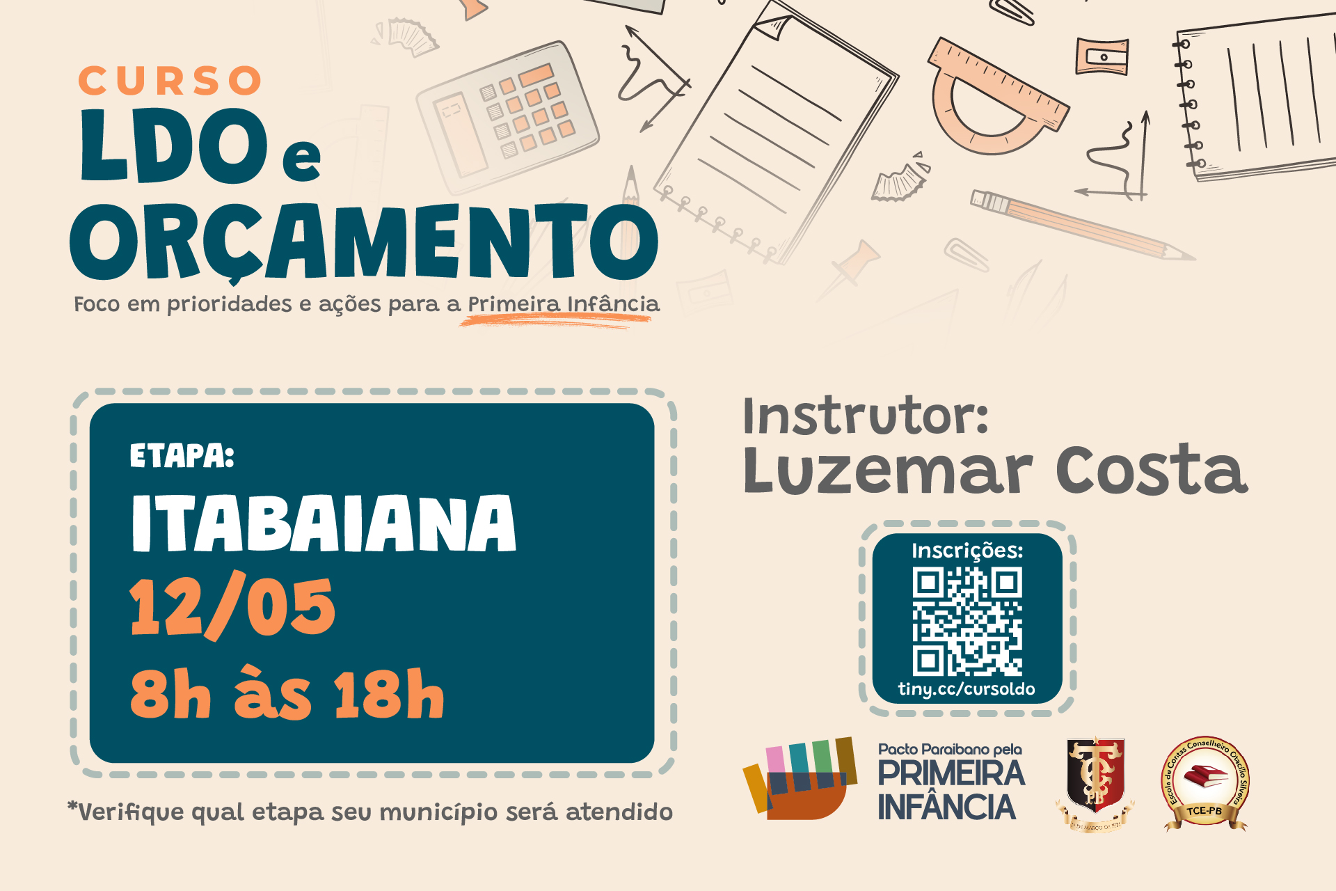 TCE-PB promove curso sobre LDO e Orçamento com foco na Primeira Infância em Itabaiana