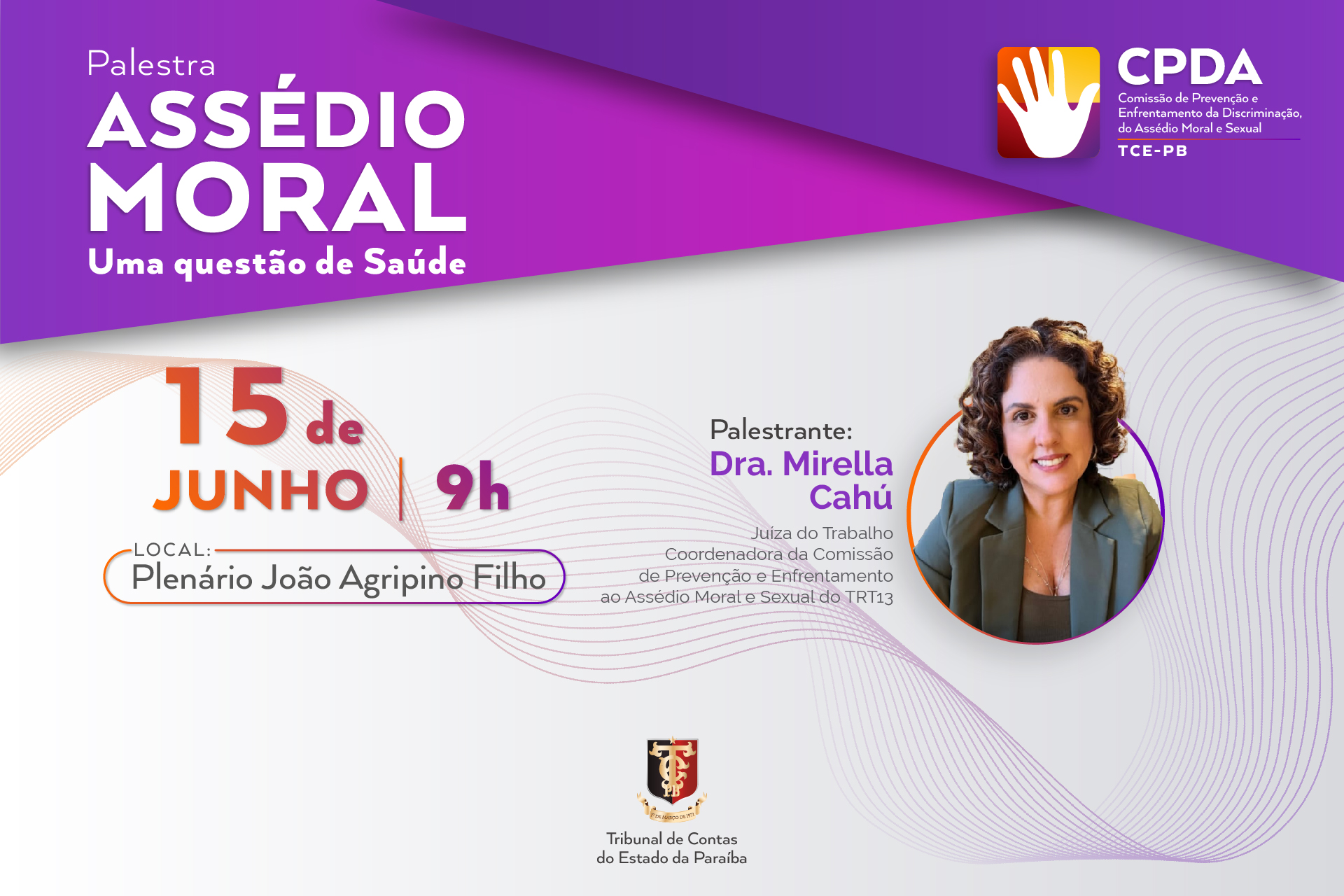 TCE-PB promove palestra sobre assédio moral e saúde no ambiente de trabalho