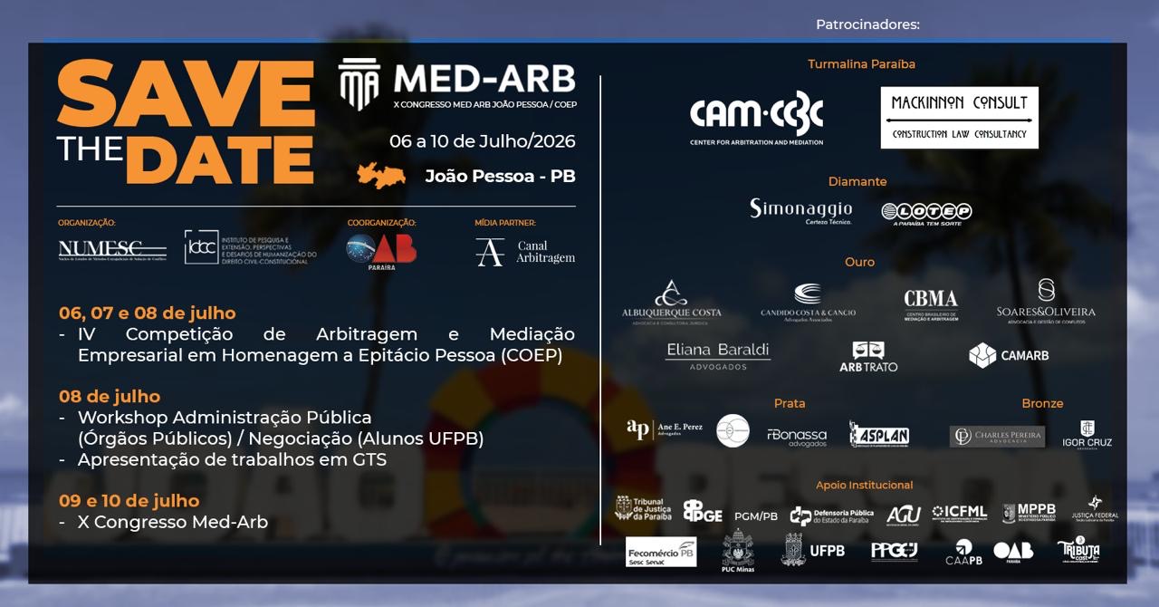 TCE-PB apoia X Congresso Med-Arb, que debate os desafios da inteligência artificial na resolução de conflitos