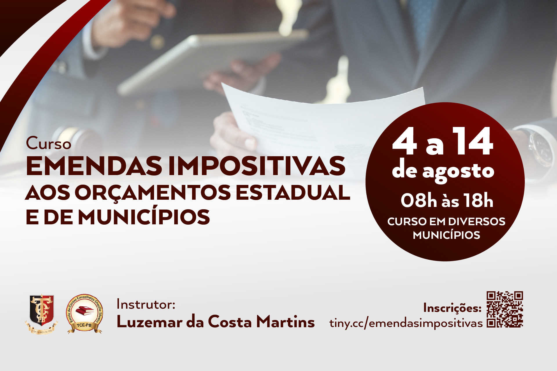 TCE-PB promove curso sobre Emendas Impositivas em seis cidades da Paraíba