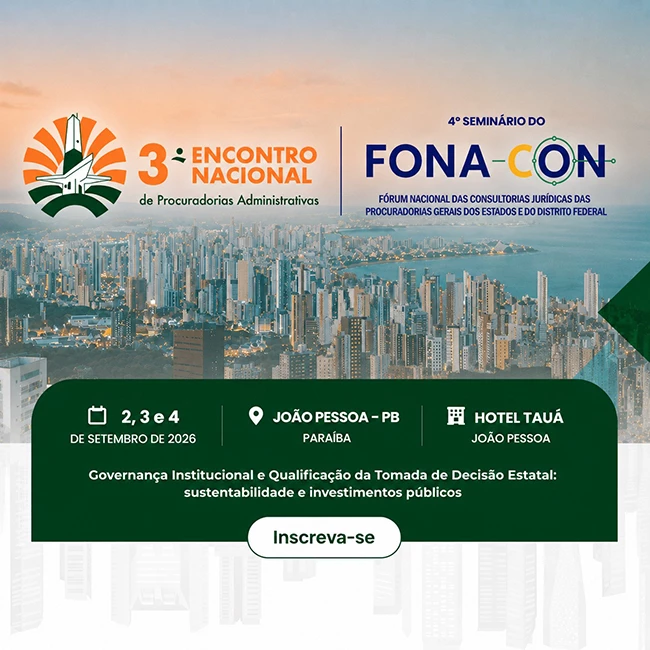 TCE-PB apoia evento nacional voltado ao fortalecimento da Advocacia Pública