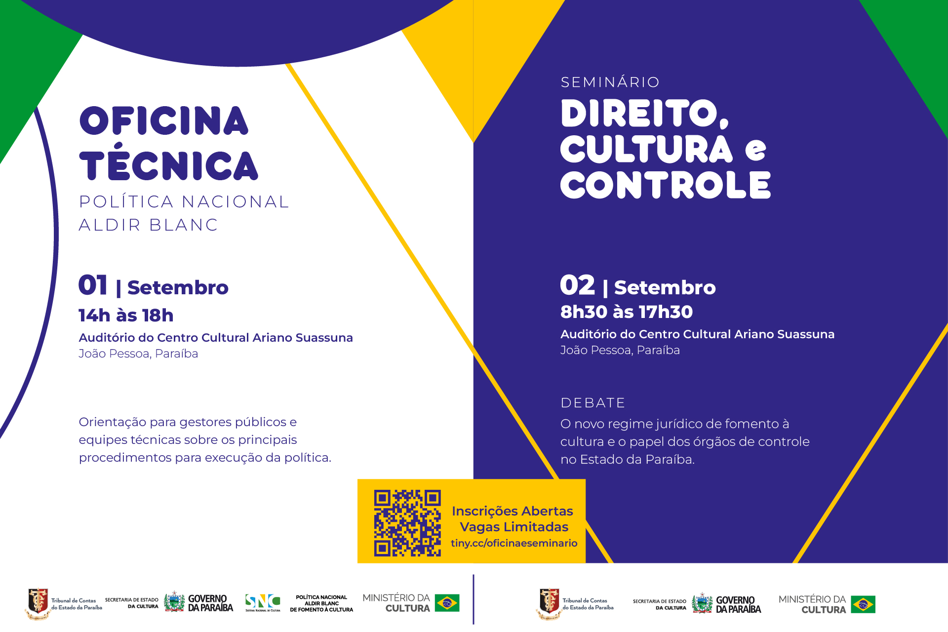 TCE-PB, Ministério da Cultura e Governo do Estado promovem seminário sobre fomento à cultura