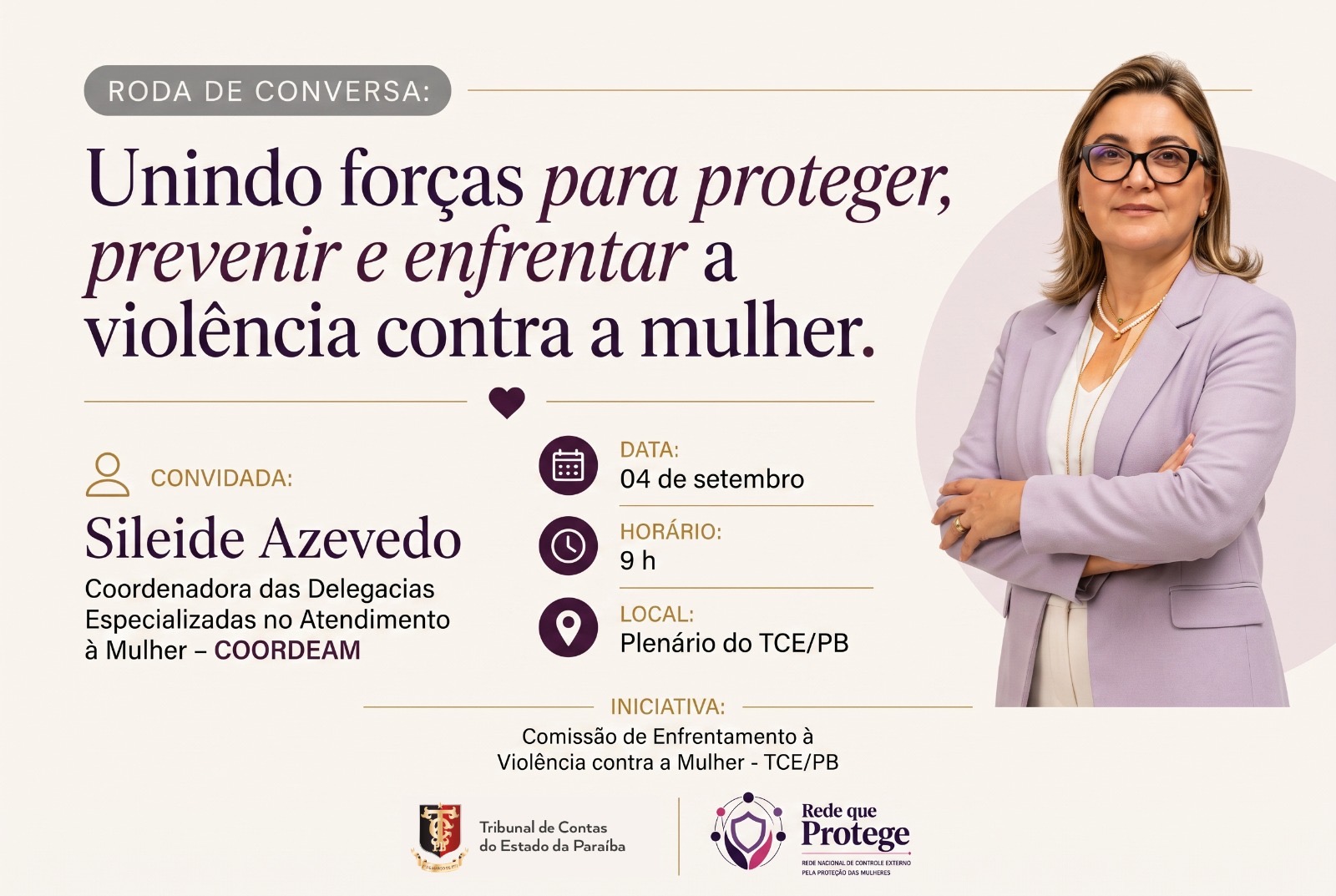 TCE-PB promove roda de conversa sobre prevenção e enfrentamento à violência contra a mulher
